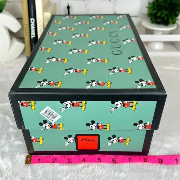 SOLD!! Gucci X Disney Mickey Mouse Large Shoe Box and dust bag STORAGE or decor! - Picture 7 of 10
